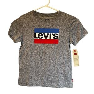 Levi's Heather Gray Tee with Tricolor Logo